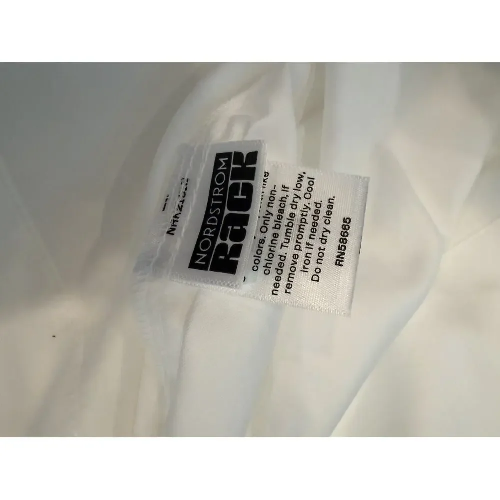 Nordstrom Rack 100% Cotton White King Size Flat Sheet & 2 Pillowcases NEW